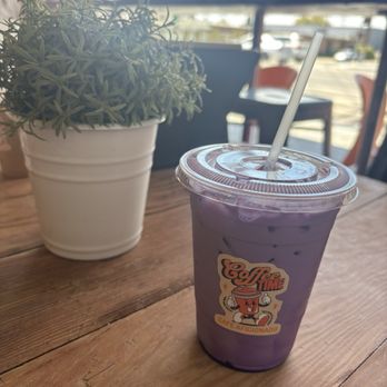 Cafe Aficionado - Ube iced latte ! - Coffee & Tea Near Me - Los Angeles, California