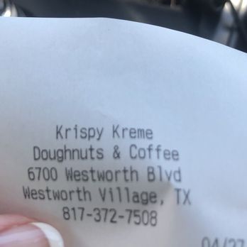 Krispy Kreme - Proof of location visited - Donuts Near Me - Westworth Village, Texas Krispy Kreme - Proof of location visited - Donuts Near Me - Westworth Village, Texas