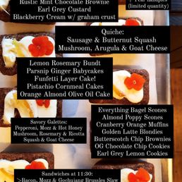 Menu posted on IG Menu posted on IG