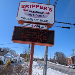 Skipper's All Beef Hot Dogs - Skippers on a snowy monday!