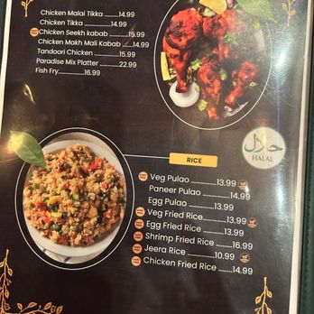 Edmond Paradise - Menu page 8, Jul 2026 - Indian Near Me - Edmond, Oklahoma