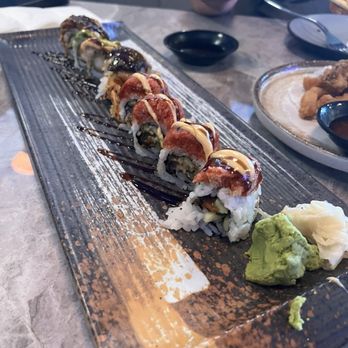 Okinawa Asian Cuisine - Red Dragon Roll Rattlesnake Roll - Asian Fusion Near Me - Arlington, Texas Okinawa Asian Cuisine - Red Dragon Roll Rattlesnake Roll - Asian Fusion Near Me - Arlington, Texas