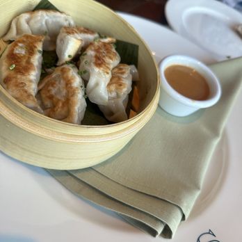 SAVR - Lobster-Scallop Potstickers - American Near Me - Boston, Massachusetts SAVR - Lobster-Scallop Potstickers - American Near Me - Boston, Massachusetts