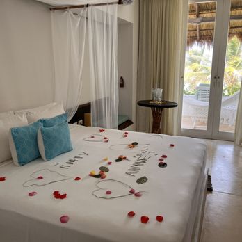 Cabañas Tulum Beach Hotel & Spa - 10th Anniversary welcome with rose petals and champagne - Hotels Near Me - Tulum, ROO Cabañas Tulum Beach Hotel & Spa - 10th Anniversary welcome with rose petals and champagne - Hotels Near Me - Tulum, ROO