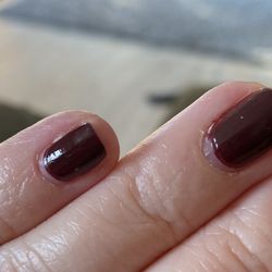 G Nail & Spa - More bad color coverage and messy cuticles.