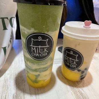 Milk Cha-Cha - Marcha blended with pudding and milk tea with pudding - Bubble Tea Near Me - Charlotte, North Carolina Milk Cha-Cha - Marcha blended with pudding and milk tea with pudding - Bubble Tea Near Me - Charlotte, North Carolina