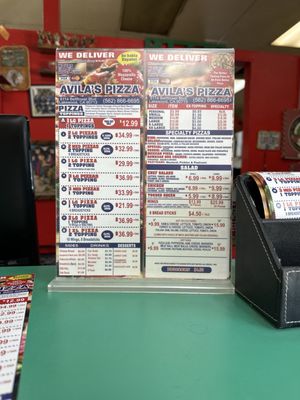 Menu photo 1 Avila's Pizza Lakewood, CA