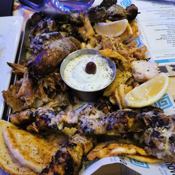 Arahova - Oh my this is the fantastic chargrilled meat platter for two people! ($35.95) - Greek Near Me - Montreal, Quebec Arahova - Oh my this is the fantastic chargrilled meat platter for two people! ($35.95) - Greek Near Me - Montreal, Quebec