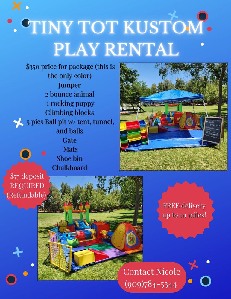 TINY TOT KUSTOM MONEY TREE PLAY RENTAL Victorville, California
