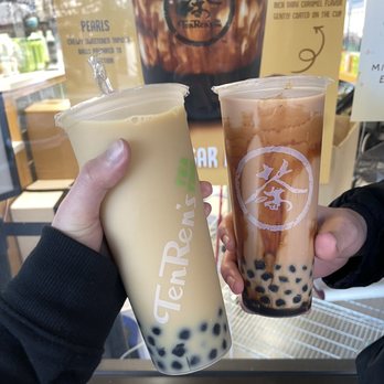 Ten Ren Tea - King's oolong tea & Brown sugar milk tea - Bubble Tea Near Me - Cupertino, California Ten Ren Tea - King's oolong tea & Brown sugar milk tea - Bubble Tea Near Me - Cupertino, California