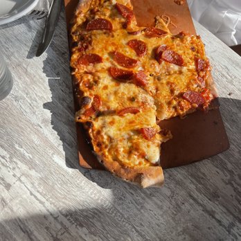 Sazio - Spicy Pepperoni Pizza. Wasn't impressed, sauce was too much. - Italian Near Me - Rehoboth Beach, Delaware Sazio - Spicy Pepperoni Pizza. Wasn't impressed, sauce was too much. - Italian Near Me - Rehoboth Beach, Delaware