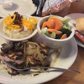 Texas Roadhouse - Smothered Chicken, loaded Mashed Potatoes & mixed vegetables! - Steakhouses Near Me - Matthews, North Carolina Texas Roadhouse - Smothered Chicken, loaded Mashed Potatoes & mixed vegetables! - Steakhouses Near Me - Matthews, North Carolina