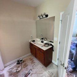 Douglas Residential Renovations - My old vanity area. Low profile. Shower was relocated to here.