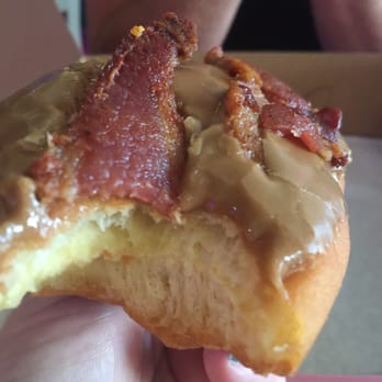 Voodoo Doughnut - Bacon maple bar.. I hate to admit this.. But sooo worth the long wait ;-) - Donuts Near Me - Austin, Texas Voodoo Doughnut - Bacon maple bar.. I hate to admit this.. But sooo worth the long wait ;-) - Donuts Near Me - Austin, Texas