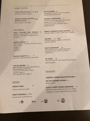 Menu photo 3 Allegory Restaurant and Bar Montclair, NJ