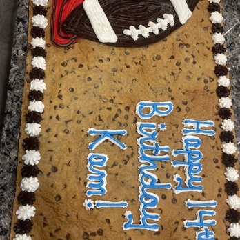 Great American Cookies - a chocolate chip cookie with a football on it - Bakeries Near Me - Cedar Hill, Texas Great American Cookies - a chocolate chip cookie with a football on it - Bakeries Near Me - Cedar Hill, Texas