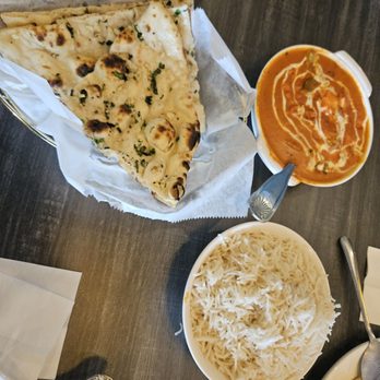 Bawarchi Biryani - Garlic naan, Chicken Tikka Masala and Jasmine rice. - Indian Near Me - Kennesaw, Georgia Bawarchi Biryani - Garlic naan, Chicken Tikka Masala and Jasmine rice. - Indian Near Me - Kennesaw, Georgia