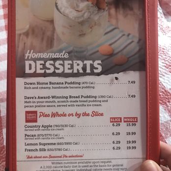 Famous Dave's Bar-B-Que - 3/21/24 dessert menu - Barbeque Near Me - Addison, Illinois