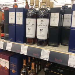 bottles of alcohol on shelves