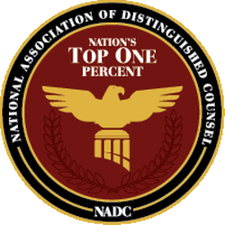 The White Law Firm - Nation's Top One Percent, as chosen by the National Association of Distinguished Counsel, in 2015.