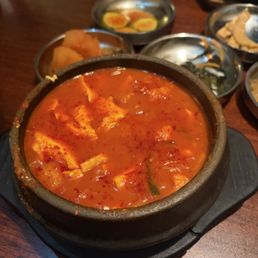 Soft Tofu Stew with Kimchee and Pork (spicy) Soft Tofu Stew with Kimchee and Pork (spicy)