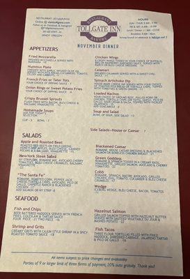 Menu photo 1 The Tollgate Sandy, OR