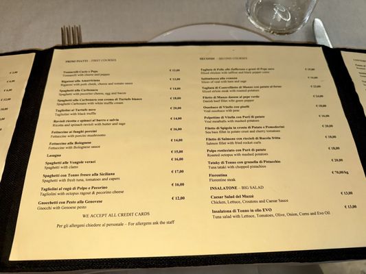 Menu photo 7 Mazze Rome, RM Menu photo 7 Mazze Rome, RM