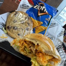 Firehouse Subs Jackson Triangle - The Spicy Cajun Chicken with no jalapeño no mustard.