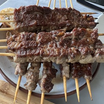 Terra - Arrosticini D'agnello  Grilled Abruzzo-Style Lamb Skewers, Toasted Housemade Sourdough Bread - Italian Near Me - Santa Clara, California