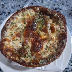 Hat Trix Bar and Grill - French Onion Soup. Really good