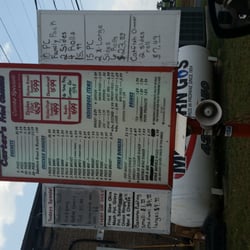 Carter's Fried Chicken - Menu in drive thru