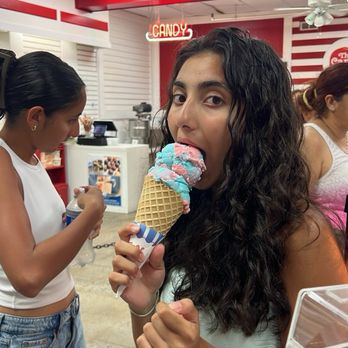Candy Apple - Cotton candy ice cream on a waffle cone. - Candy Stores Near Me - Lake George, New York Candy Apple - Cotton candy ice cream on a waffle cone. - Candy Stores Near Me - Lake George, New York