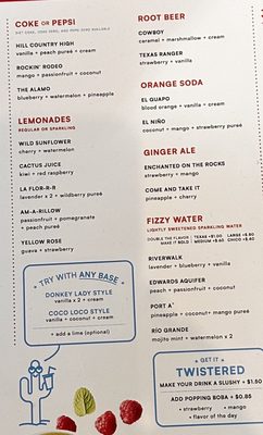 Menu photo 6 Sodamigo San Antonio, TX