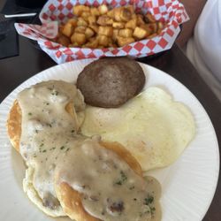 Scenic Hills Country Club - Biscuits and Gravy with Breakfast Potatoes