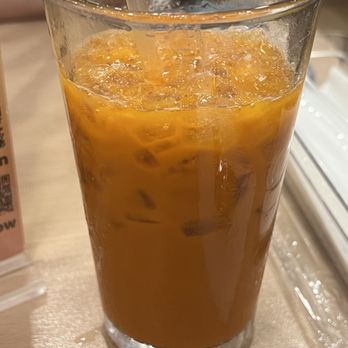 CoCo Ichibanya - Thai tea. Already mixed. Before mixing the contents, the cream was on top and bottom part of the cup was darker. - Japanese Curry Near Me - Frisco, Texas CoCo Ichibanya - Thai tea. Already mixed. Before mixing the contents, the cream was on top and bottom part of the cup was darker. - Japanese Curry Near Me - Frisco, Texas