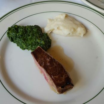 Wolfgang's Steakhouse - NY steak, creamed spinach and mashed potatoes. - Steakhouses Near Me - Honolulu, Hawaii Wolfgang's Steakhouse - NY steak, creamed spinach and mashed potatoes. - Steakhouses Near Me - Honolulu, Hawaii