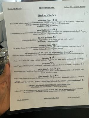 Menu photo 3 Food For the Soul Kalispell, MT