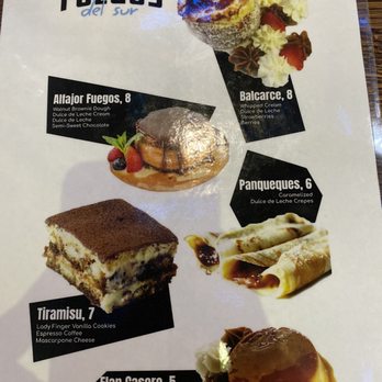 Fuegos del Sur - Dessert menu - Argentine Near Me - Doral, Florida Fuegos del Sur - Dessert menu - Argentine Near Me - Doral, Florida