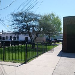 Brighton Park Public Library - Chicago - Walkway from parking lot in back to the front /entrance of Brighton Park Library