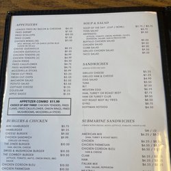 DJs Diner - Menu page 1