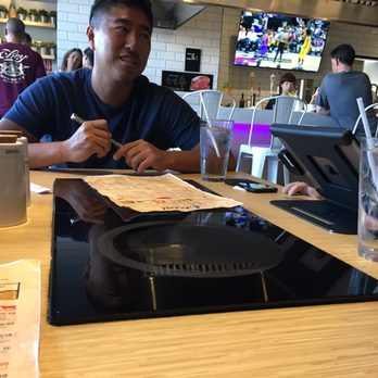 Halves Boiling Pot + Grill - They enter the orders into a iPad - Japanese Near Me - Foothill Ranch, California