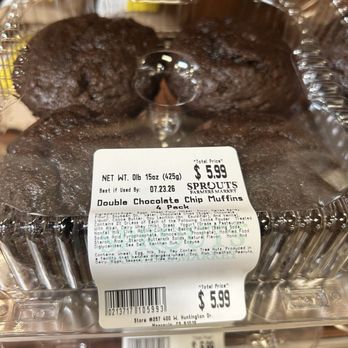 Sprouts Farmers Market - 7/18/26 My most favorite muffins: double chocolate - Grocery Near Me - Monrovia, California