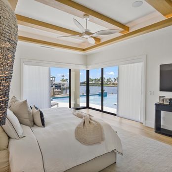 EV Blinds - Large sliding glass door blinds with custom, retractable sheer shades. - Shades & Blinds Near Me - Cape Coral, Florida