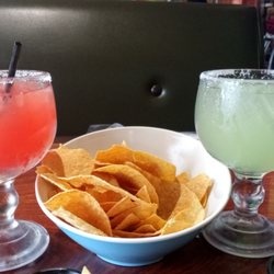Jalisco's Mexican Grill Restaurant - Watermelon margarita, chips, house margarita. The watermelon was awesome, and my husband enjoyed the house.