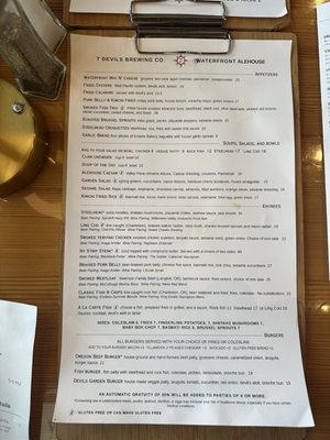 Menu photo 6 7 Devils Waterfront Alehouse Coos Bay, OR