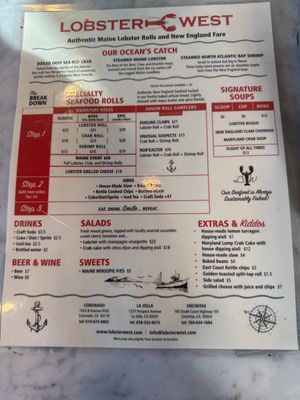 Menu photo 8 Lobster West San Diego, CA Menu photo 8 Lobster West San Diego, CA