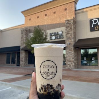 Boba + Donuts - Caramel Latte with Coffee Boba. - Donuts Near Me - Frisco, Texas Boba + Donuts - Caramel Latte with Coffee Boba. - Donuts Near Me - Frisco, Texas