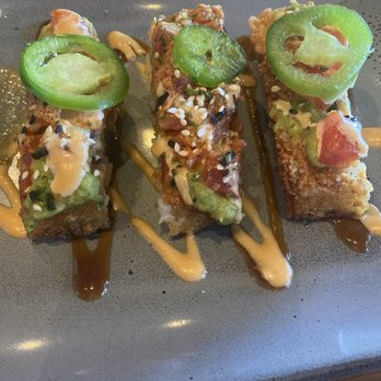 Lazy Dog Restaurant & Bar - Sashimi on sushi rice & avocado - New American Near Me - Concord, California Lazy Dog Restaurant & Bar - Sashimi on sushi rice & avocado - New American Near Me - Concord, California