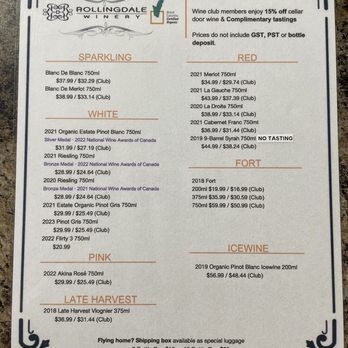 Rollingdale Winery - Wine bottle price list - Wineries Near Me - West Kelowna, British Columbia Rollingdale Winery - Wine bottle price list - Wineries Near Me - West Kelowna, British Columbia