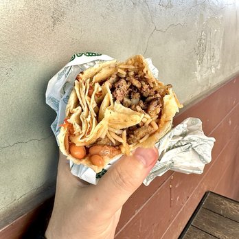 Hugo's Tacos - Tasty asada but too much flour tortilla in the ratio for my taste - Food Stands Near Me - Atwater Village, California